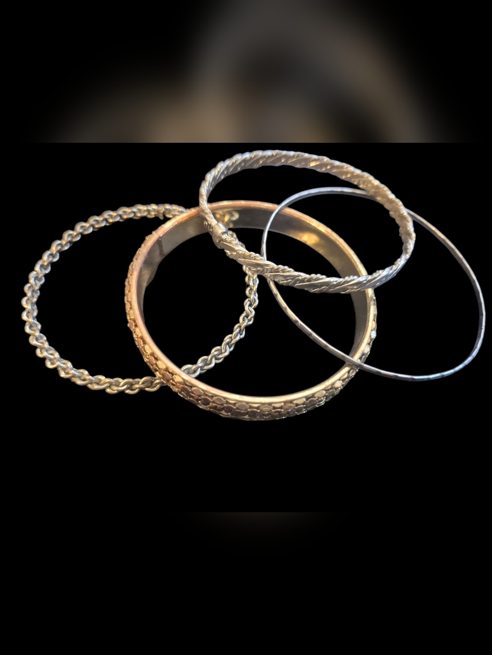 Gold And Silver-Tone Mixed Bangle Set - Elegant Women’s Jewelry